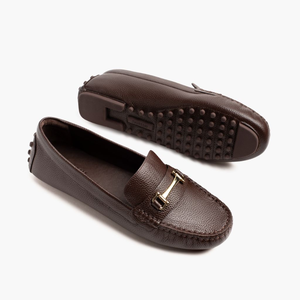 Driving Loafer | Brown & Gold