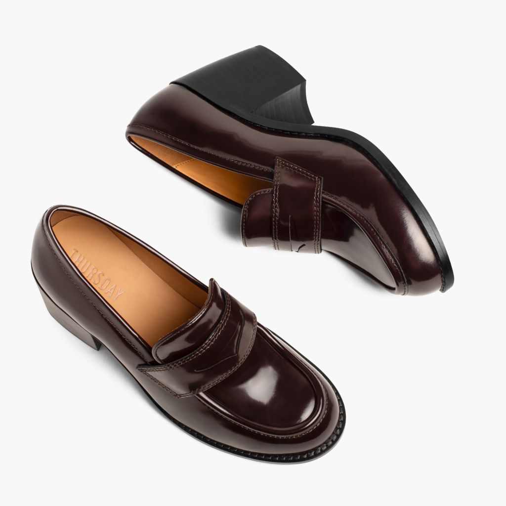 High Heel Penny | Burgundy