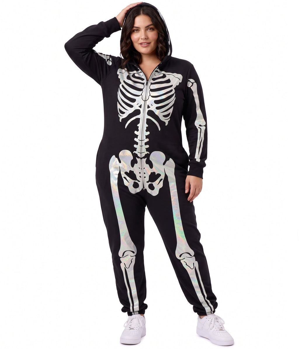Women's Shimmer Skeleton Costume