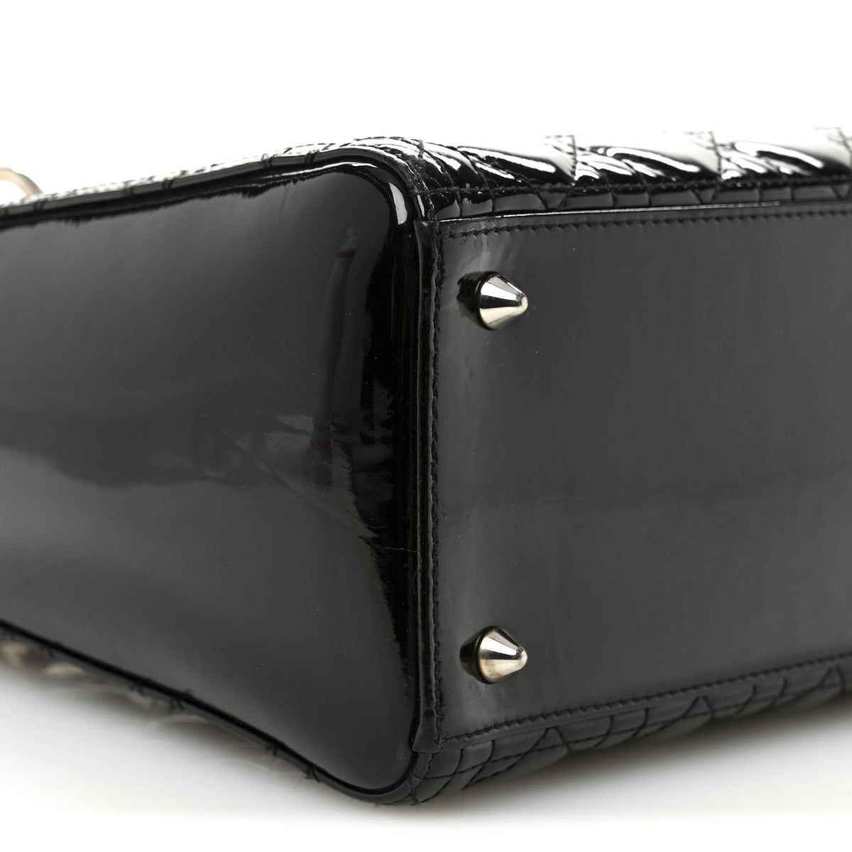 Patent Cannage Medium Lady Dior Black