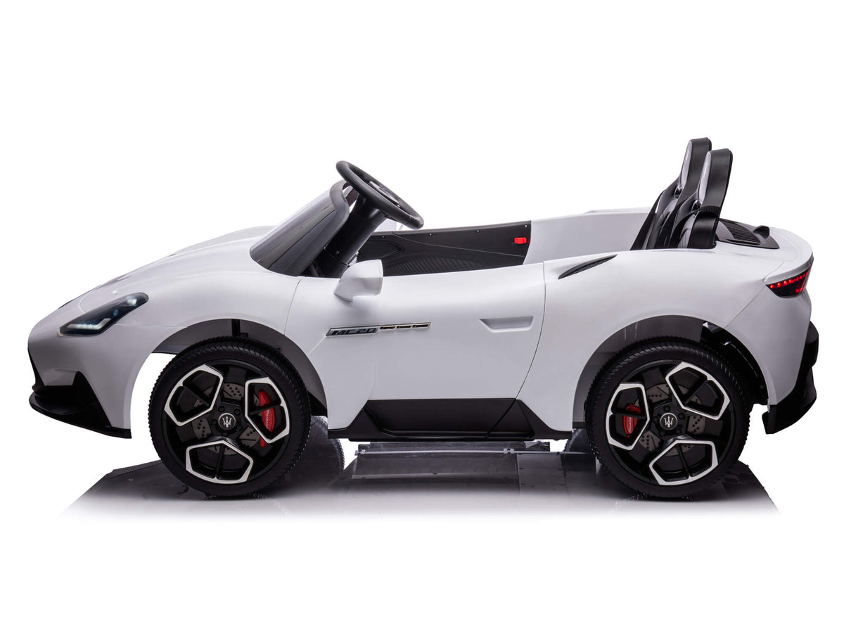 24V Maserati MC20 Two-Seater Kids Ride On Car with Remote - White
