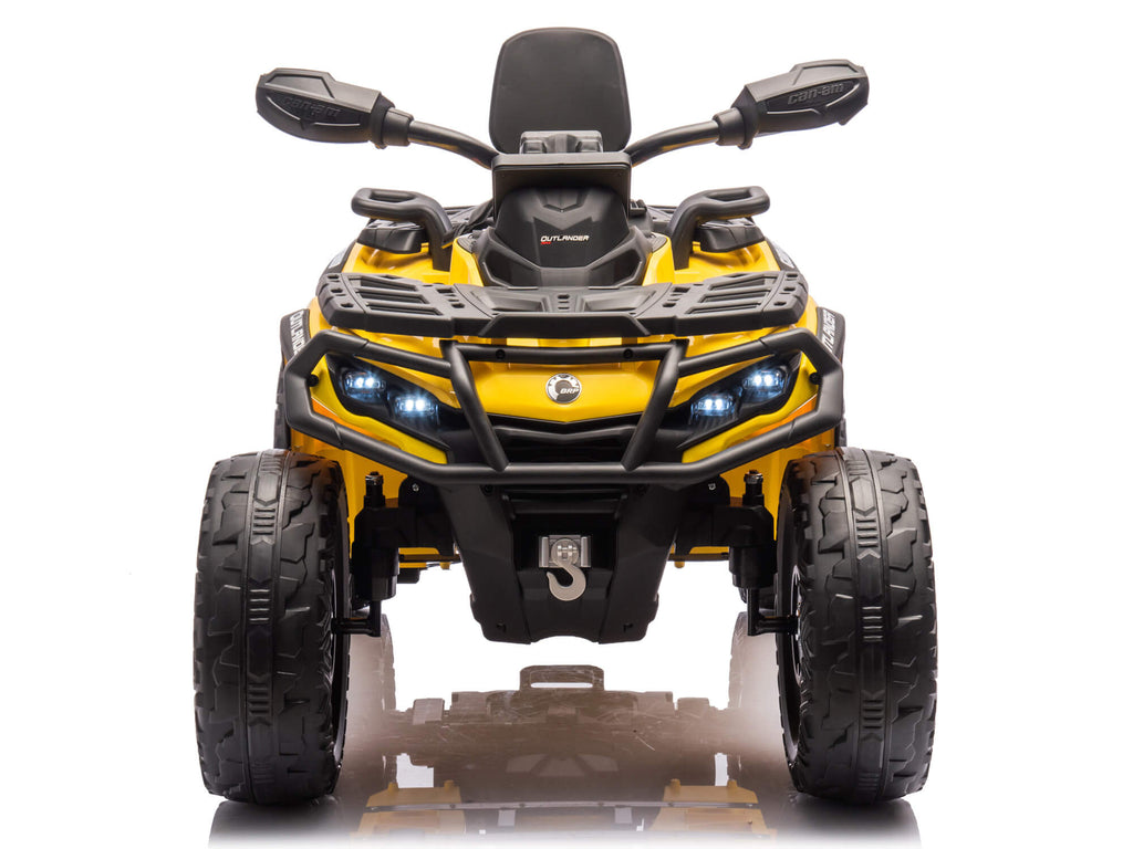 24V Can-Am Kids Outlander 4WD Ride-On ATV - Yellow