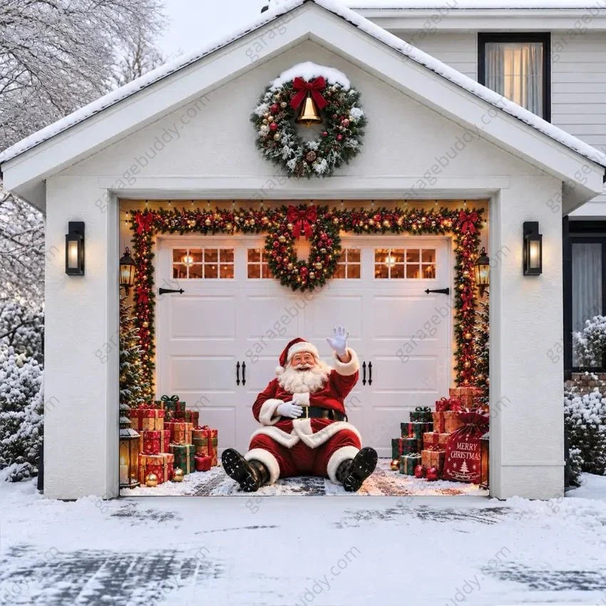 Jolly Stopover | Christmas Garage Door Cover