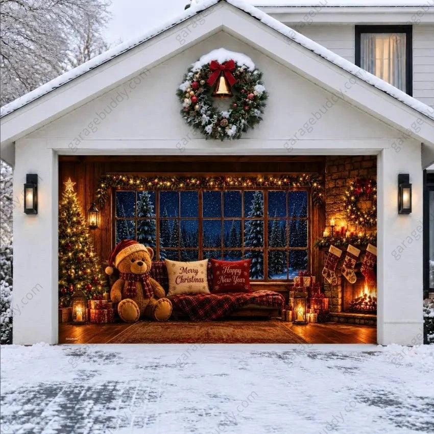 Cozy Christmas | Christmas Garage Door Cover
