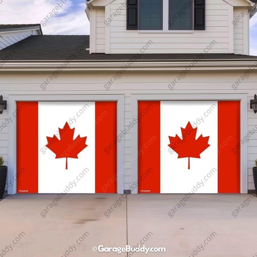 Canada Flag (Plain) | Patriotic Garage Door Cover