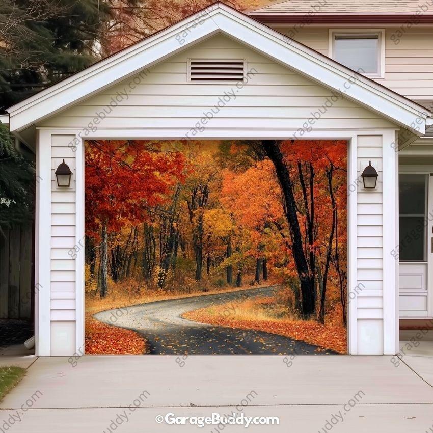 Autumn Road | Nature Garage Door Cover