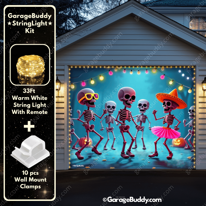 Boogie Bones (Glow) | Halloween Garage Door Cover