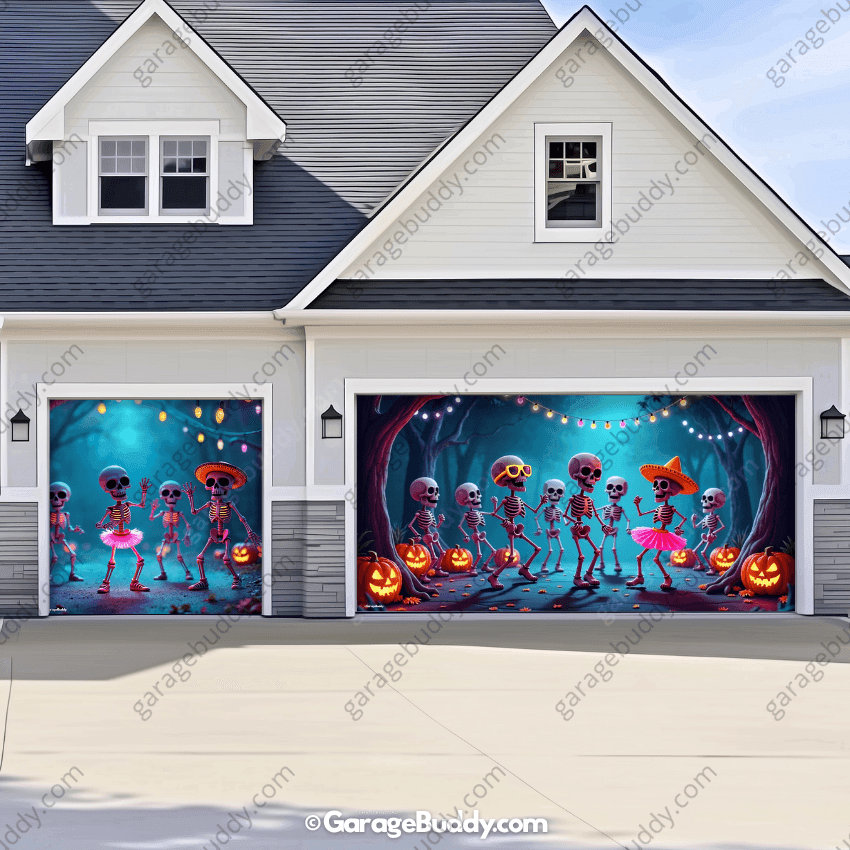 Boogie Bones (Glow) | Halloween Garage Door Cover