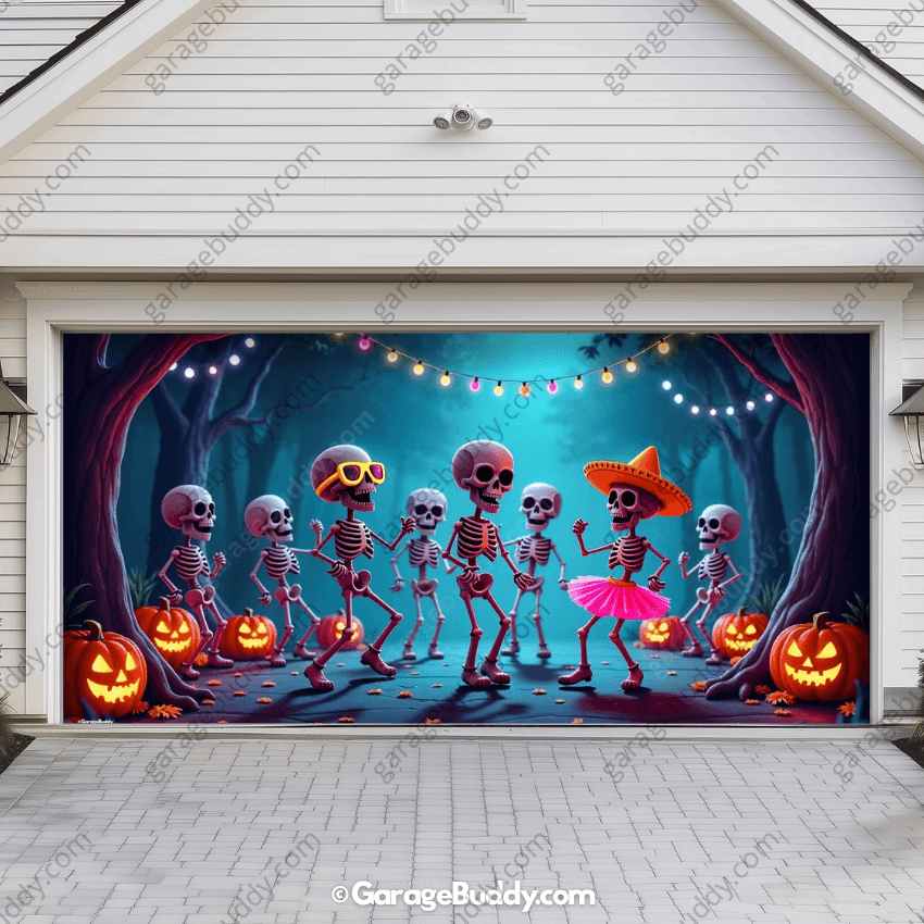 Boogie Bones (Glow) | Halloween Garage Door Cover