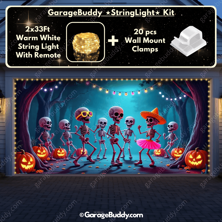 Boogie Bones (Glow) | Halloween Garage Door Cover