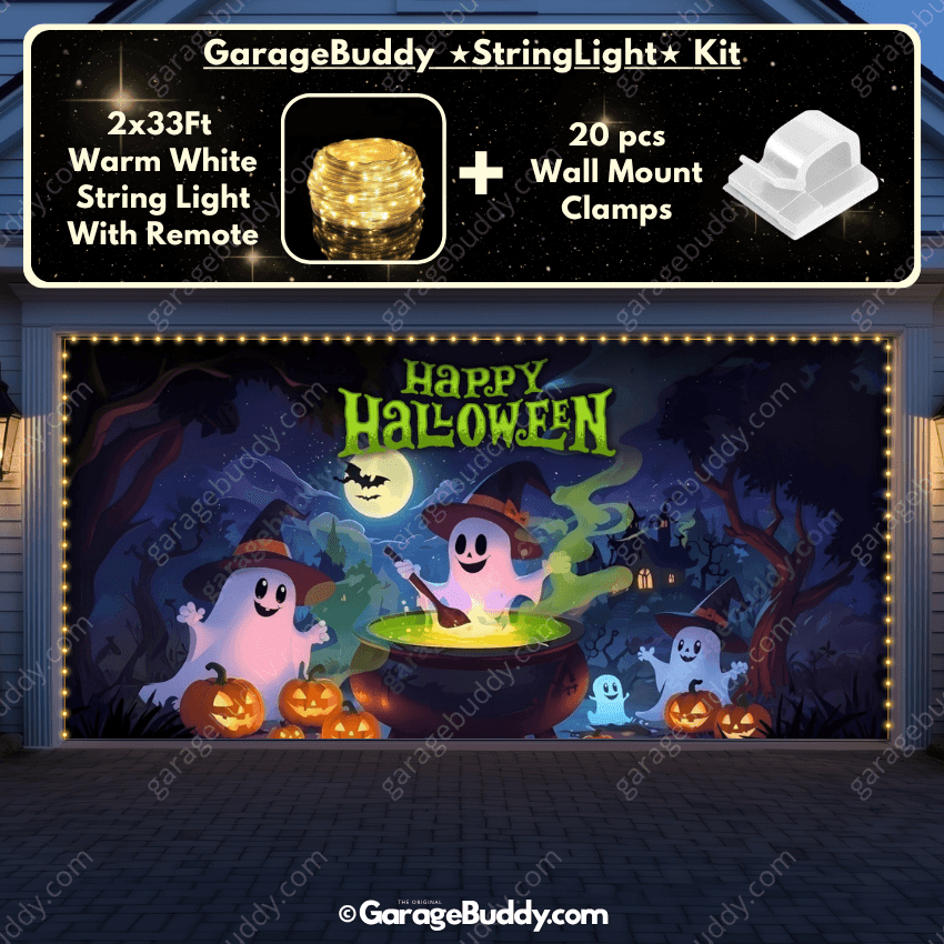 Cute Ghosts | Halloween Garage Door Cover