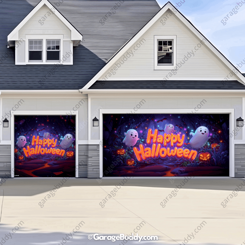 Ghost Party | Halloween Garage Door Cover