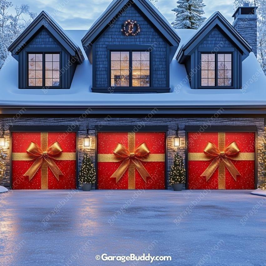 Gift Wrap | Christmas Garage Door Cover