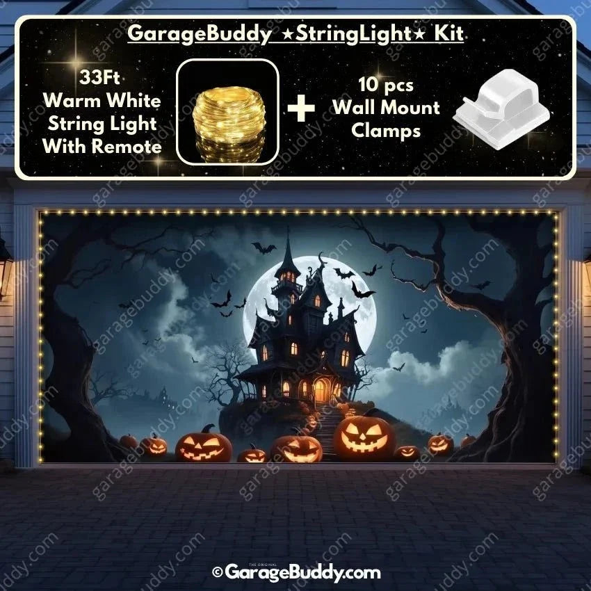Haunted House | Halloween Garage Door Cover