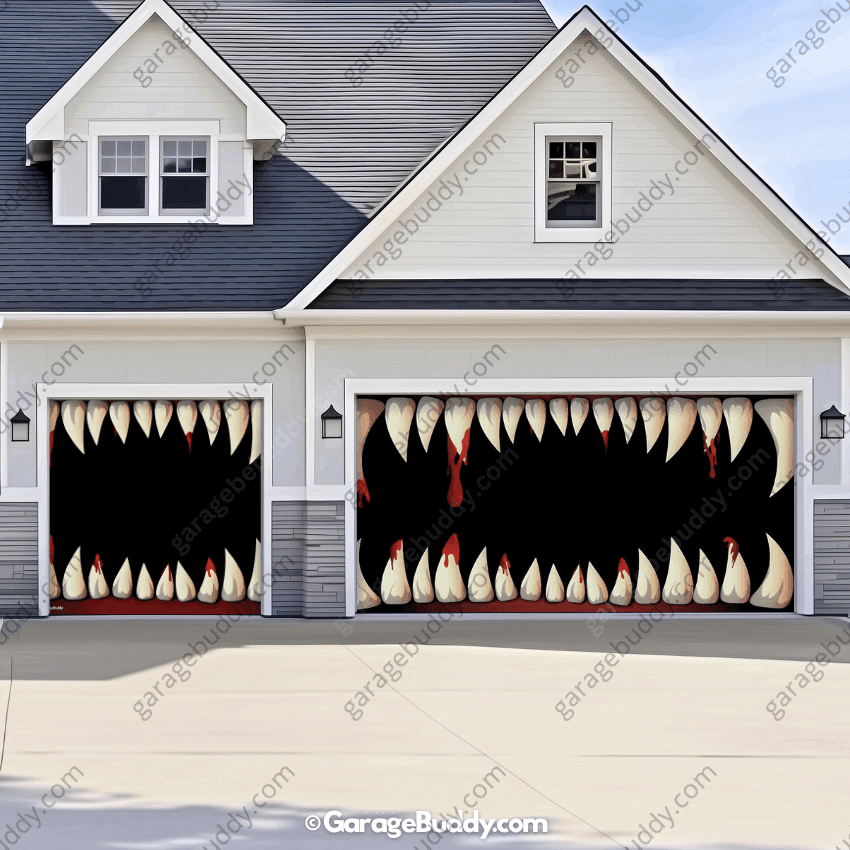 Monster Teeth | Halloween Garage Door Cover