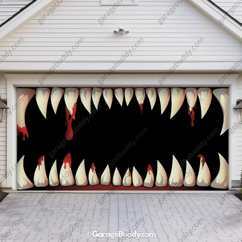 Monster Teeth | Halloween Garage Door Cover
