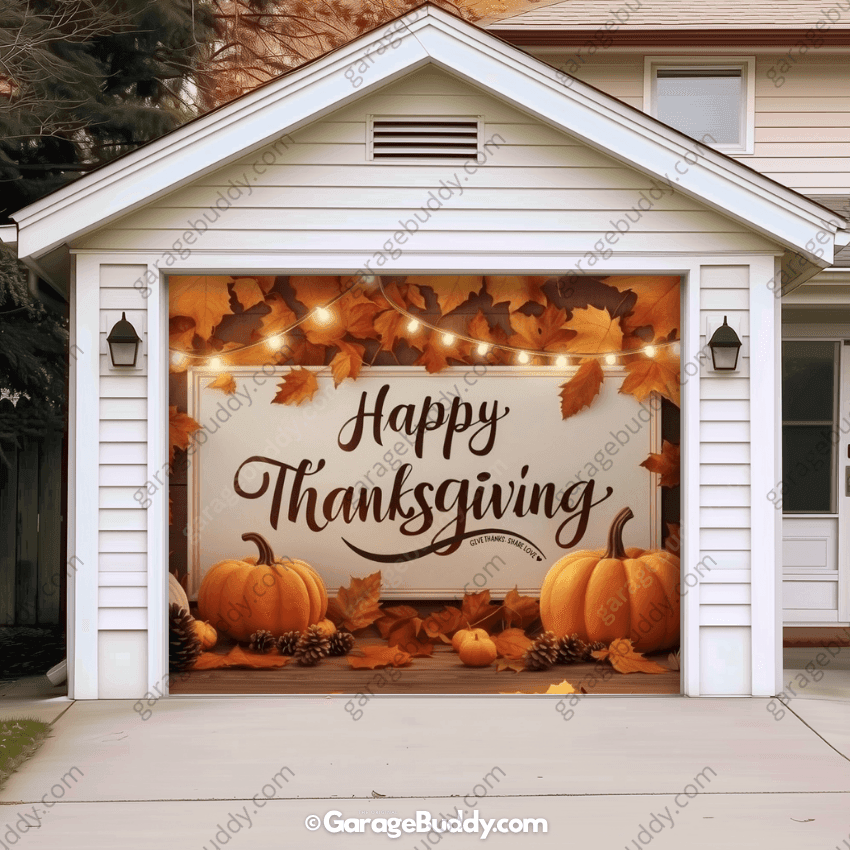 Happy Thanksgiving (B) | Festive Garage Door Cover