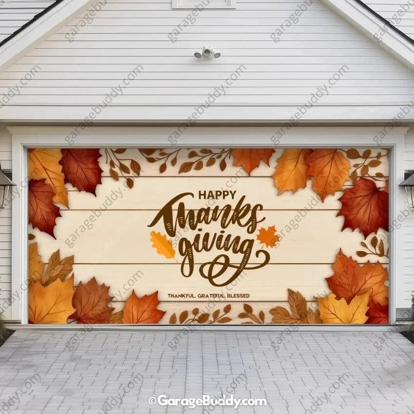 Happy Thanksgiving | Festive Garage Door Cover