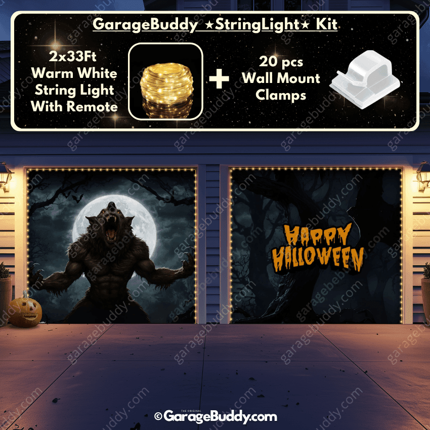 Werewolf Scene | Halloween Garage Door Cover