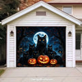 Witching Whiskers (Glow)| Black Cat Halloween Garage Door Cover