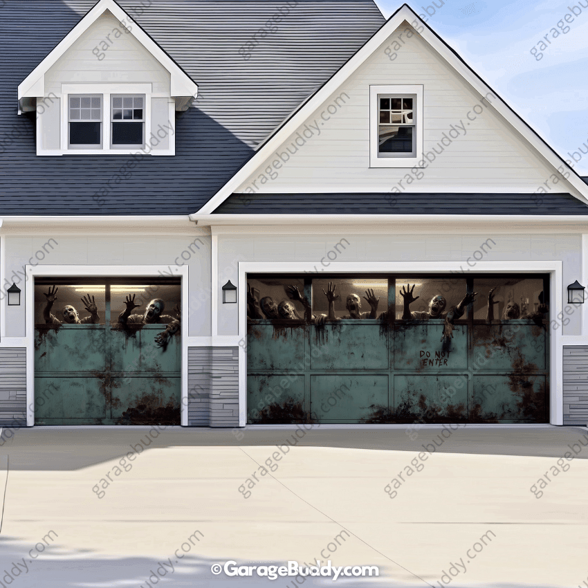 Zombie Breach | Halloween Garage Door Cover