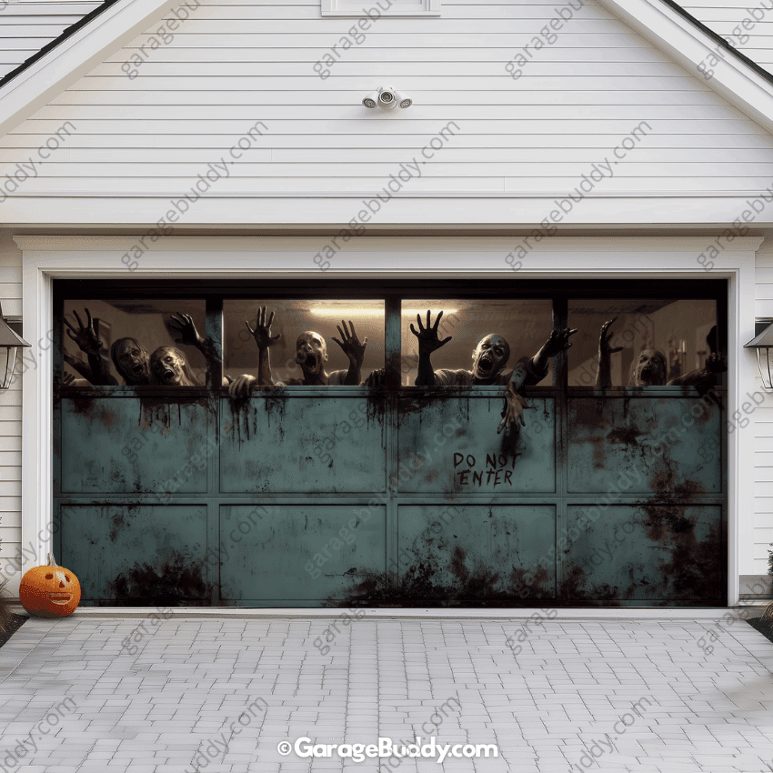 Zombie Breach | Halloween Garage Door Cover