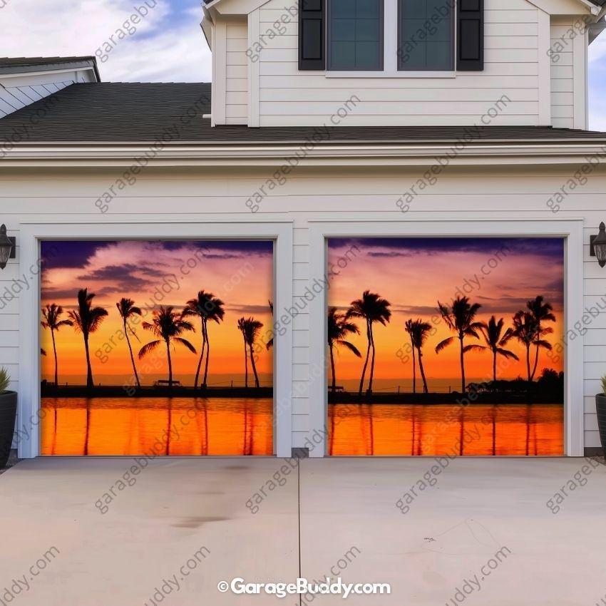 Beach Sunset | Nature Garage Door Cover