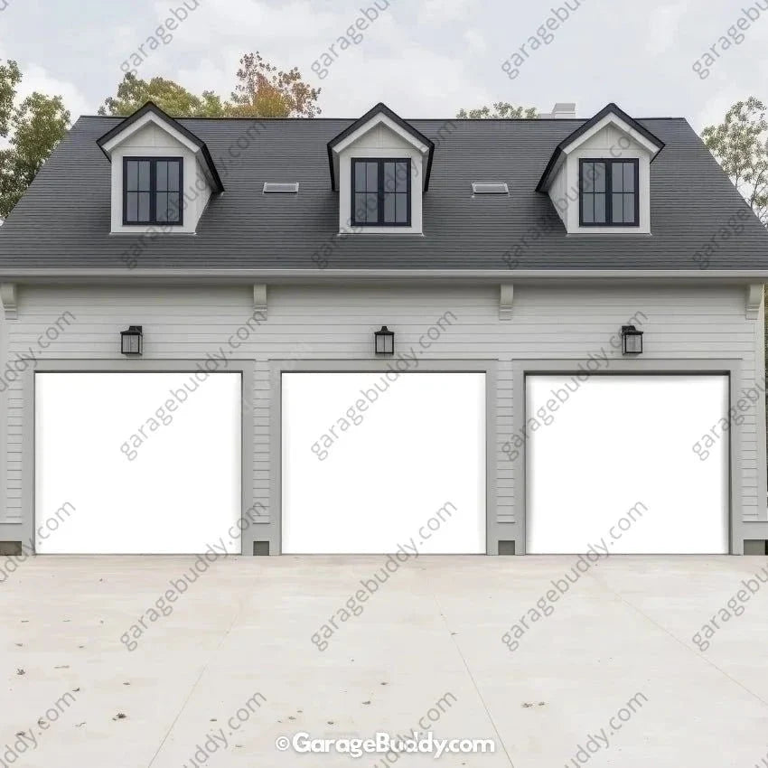Blank White Projector Screen | GarageBuddy Garage Door Cover