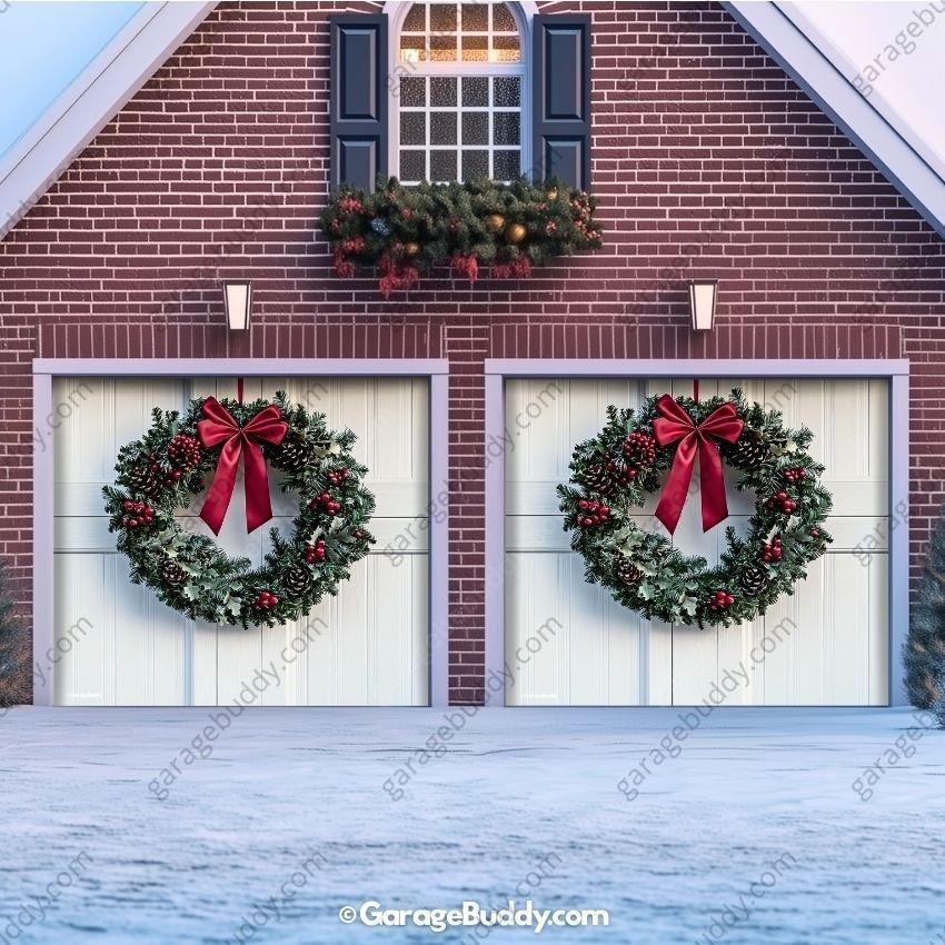 Christmas Wreath | Christmas Garage Door Cover