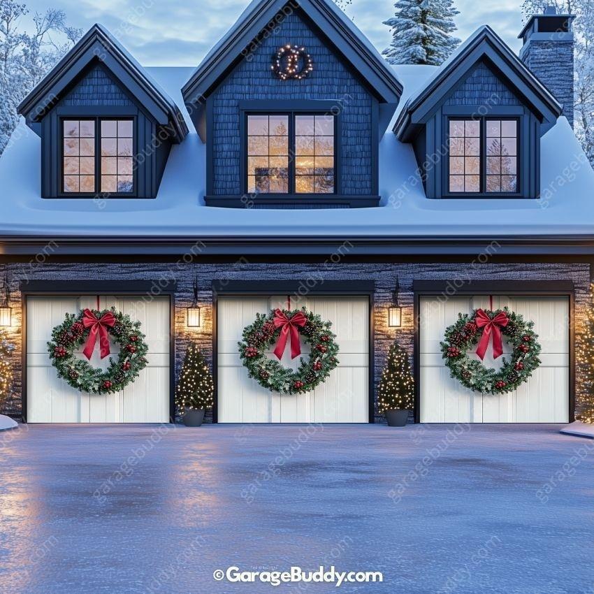 Christmas Wreath | Christmas Garage Door Cover