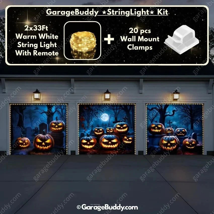 Cursed Pumpkins (Glow) | Halloween Garage Door Cover