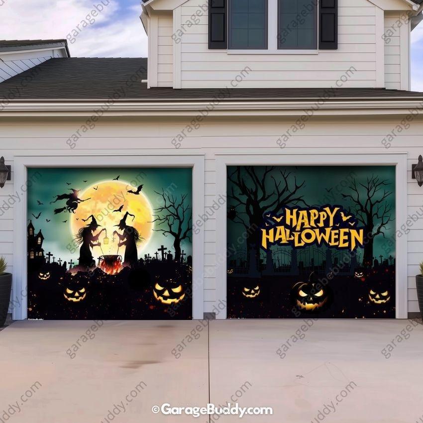 Graveyard Scene | Halloween Garage Door Cover