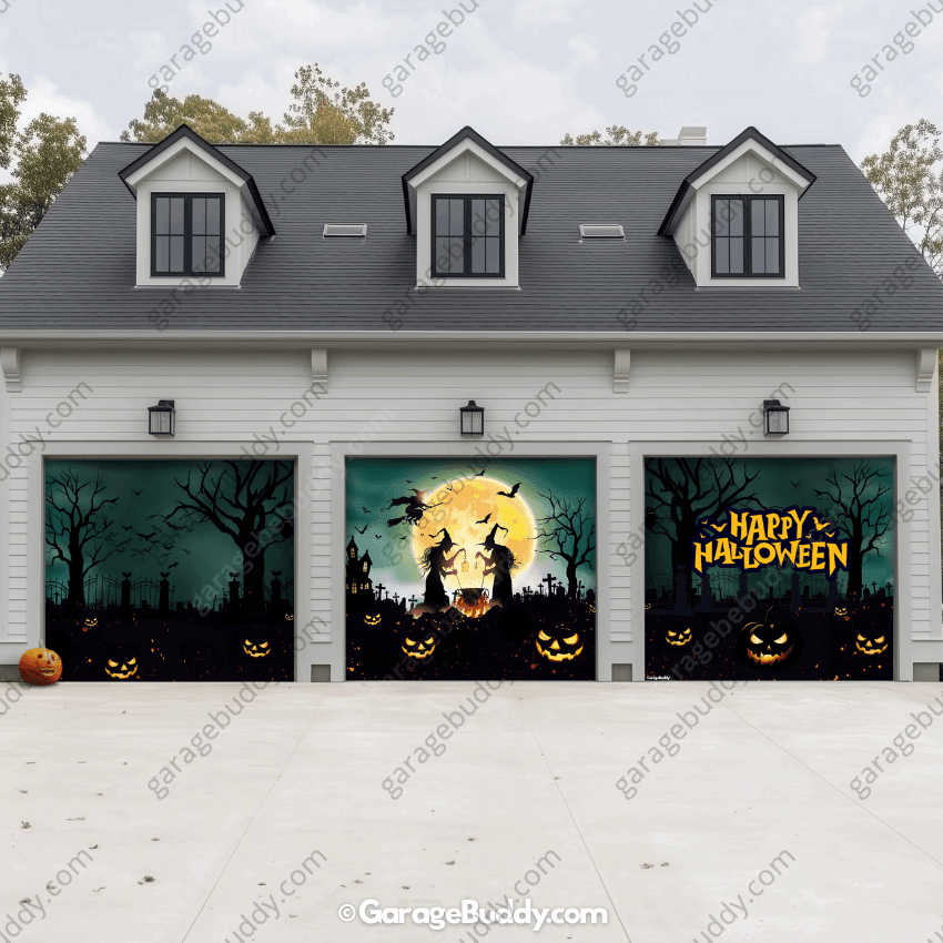 Graveyard Scene | Halloween Garage Door Cover