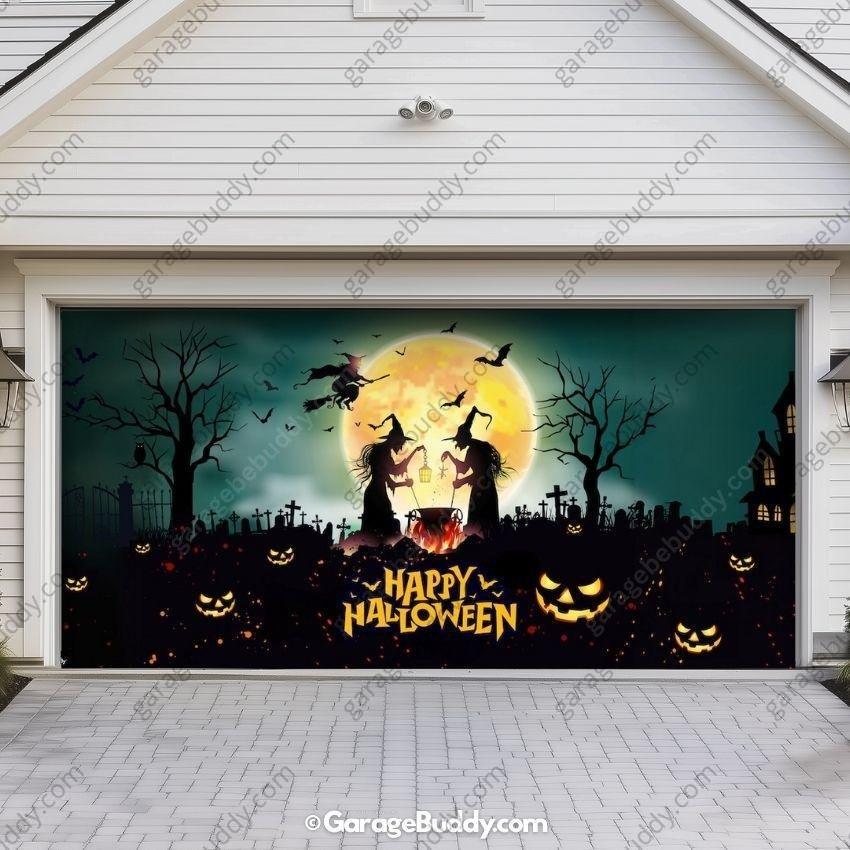 Graveyard Scene | Halloween Garage Door Cover