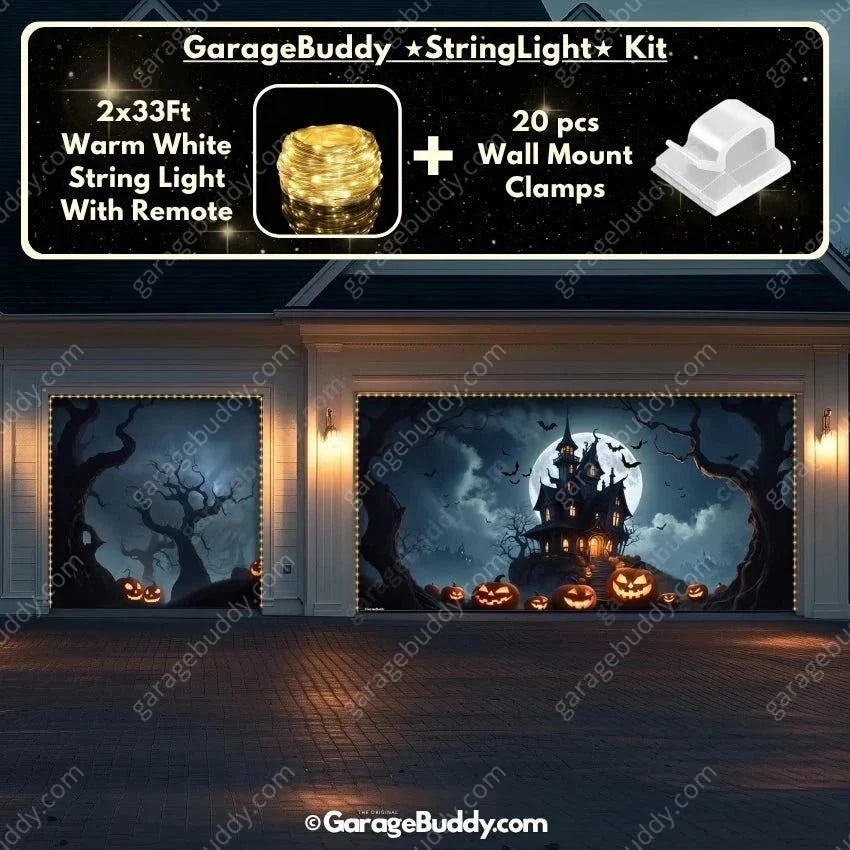 Haunted House (Glow) | Halloween Garage Door Cover