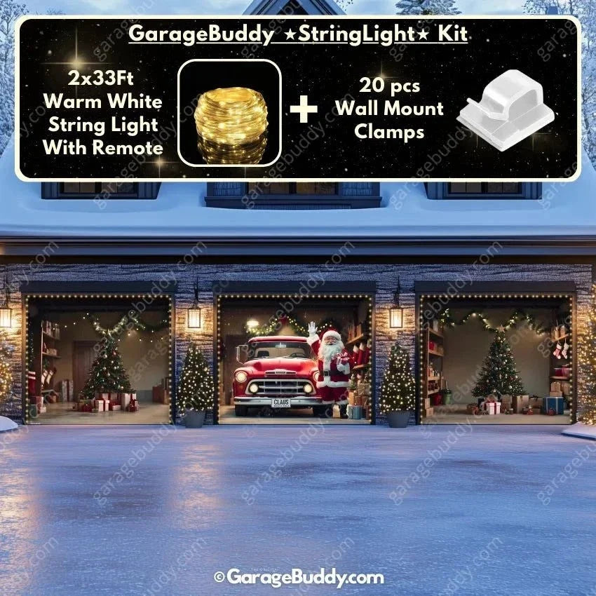 Santa's Garage | Christmas Garage Door Cover