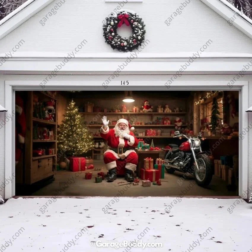 Santa's Workshop | Christmas Garage Door Cover