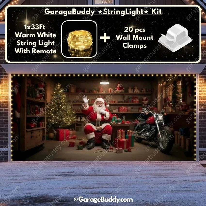 Santa's Workshop | Christmas Garage Door Cover