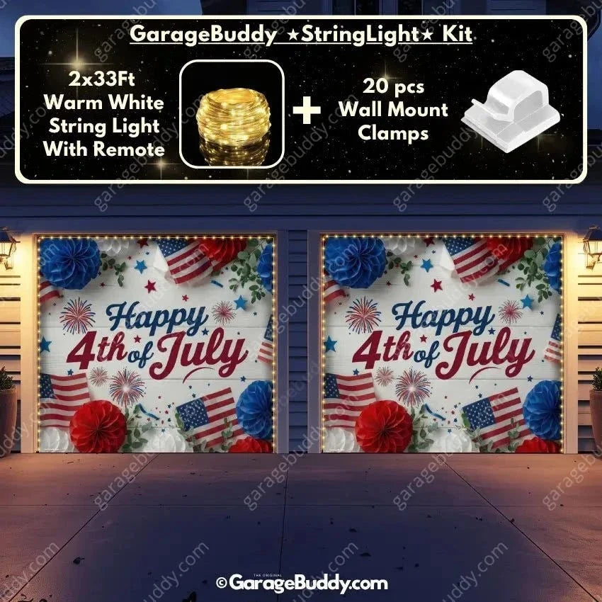Happy 4th of July | Patriotic Garage Door Cover