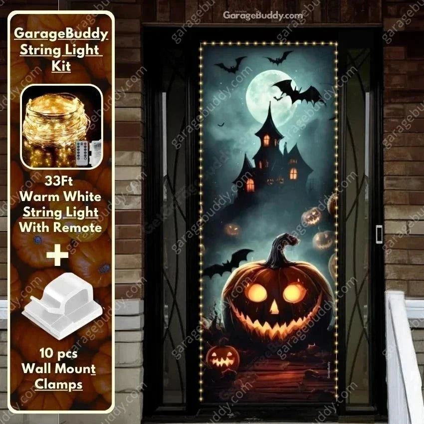 Haunted Castle | Halloween Front Door Cover