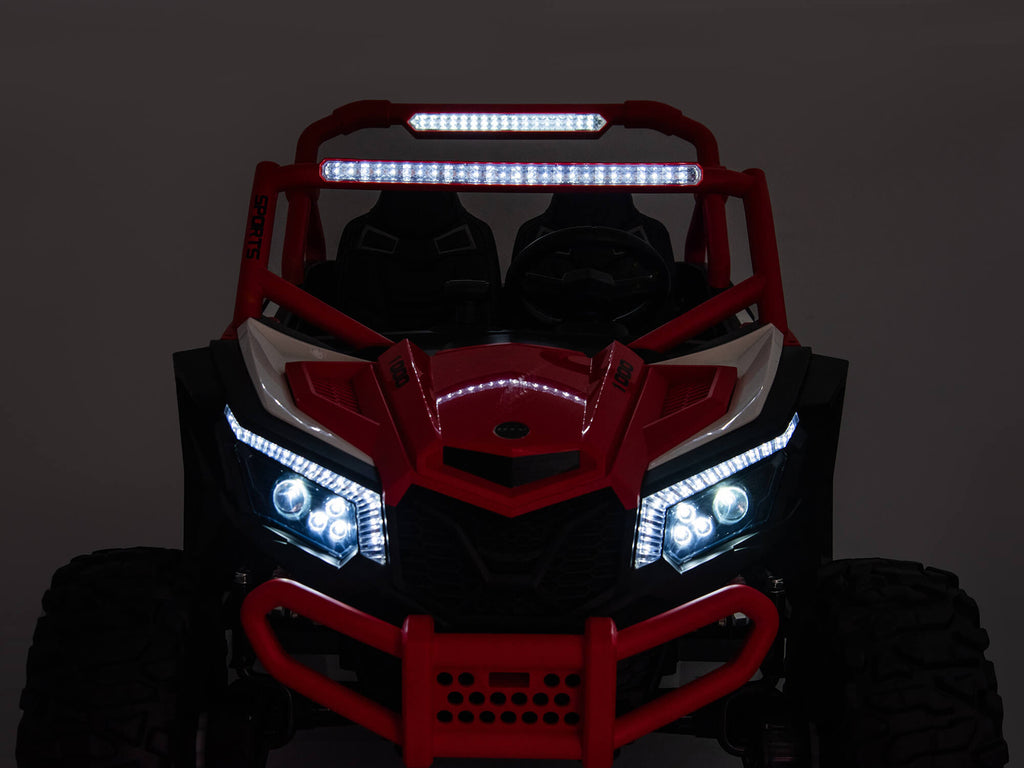 24V Ridington MAX-R All Terrain Ride-On Buggy with Remote - Red/White