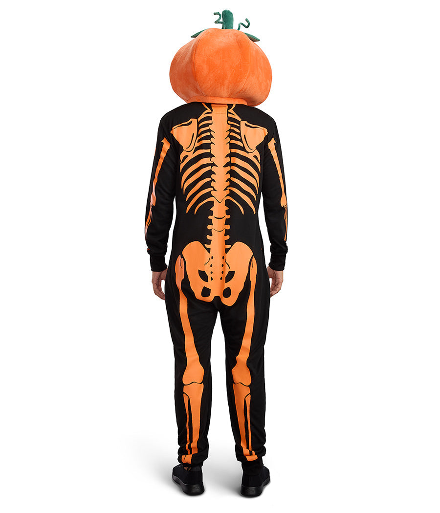 Men's Pumpkin Head Skeleton Costume