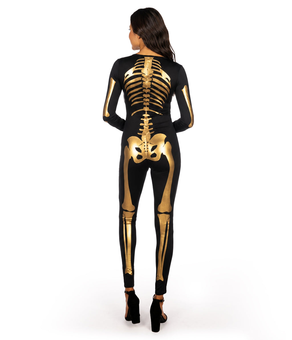 Gold Skeleton Bodysuit Costume