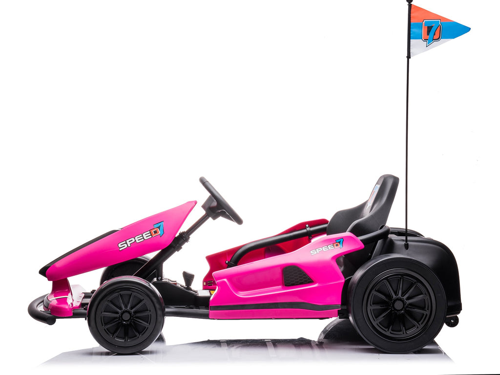 24V TREKCAR Kids Electric Go-Kart with DRIFT Function - Pink