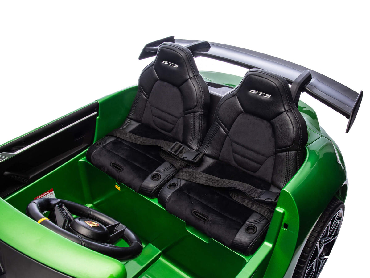 24V Porsche 911 GT3 Kids 2-Seater Ride On Car - Green
