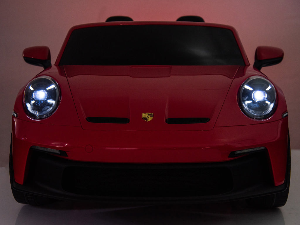 24V Porsche 911 GT3 Kids 2-Seater Ride On Car - Red