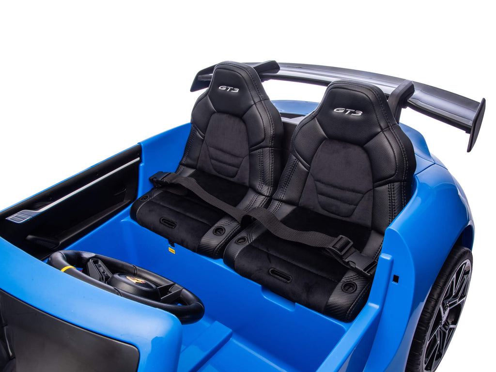 24V Porsche 911 GT3 Kids 2-Seater Ride On Car - Blue