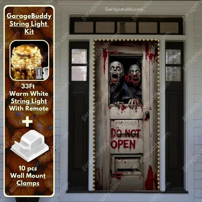 Zombie Breach | Halloween Front Door Cover
