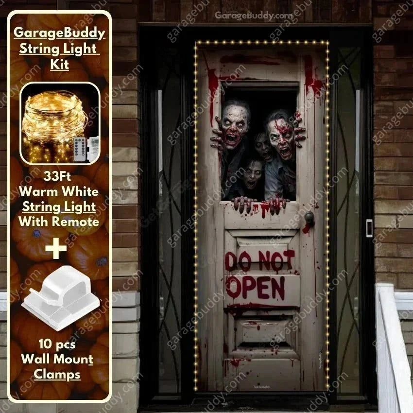 Zombie Breach (B) | Halloween Front Door Cover