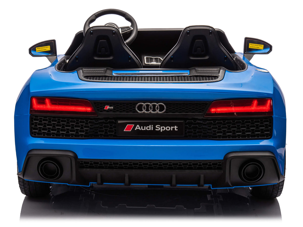 24V Audi R8 Spyder 2 Seater Ride on Car for Kids - Blue